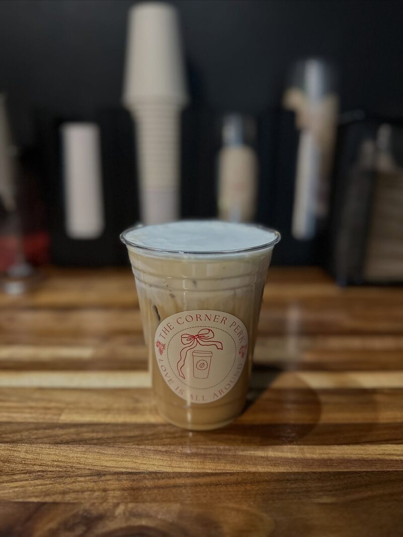 The Corner Perk iced coffee - Love Is All Around