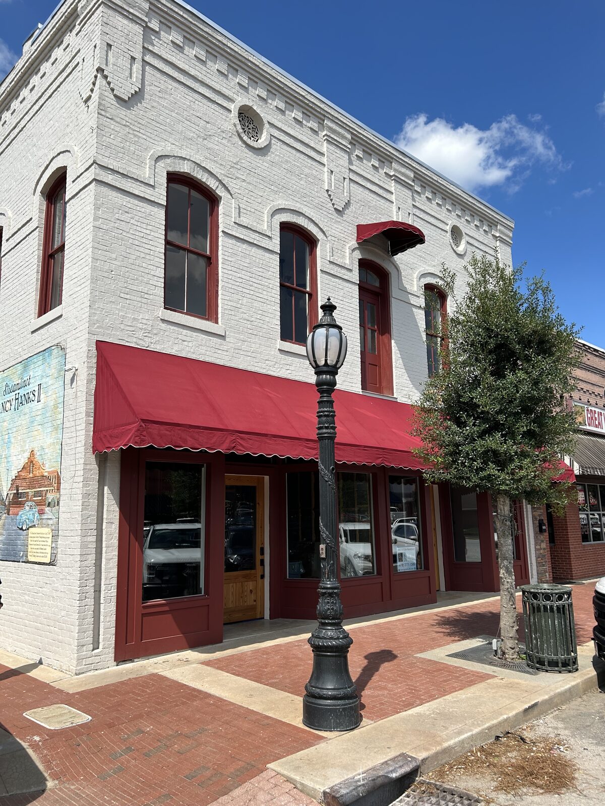The Collier Building - restored historic facade on Main Street, Barnesville GA